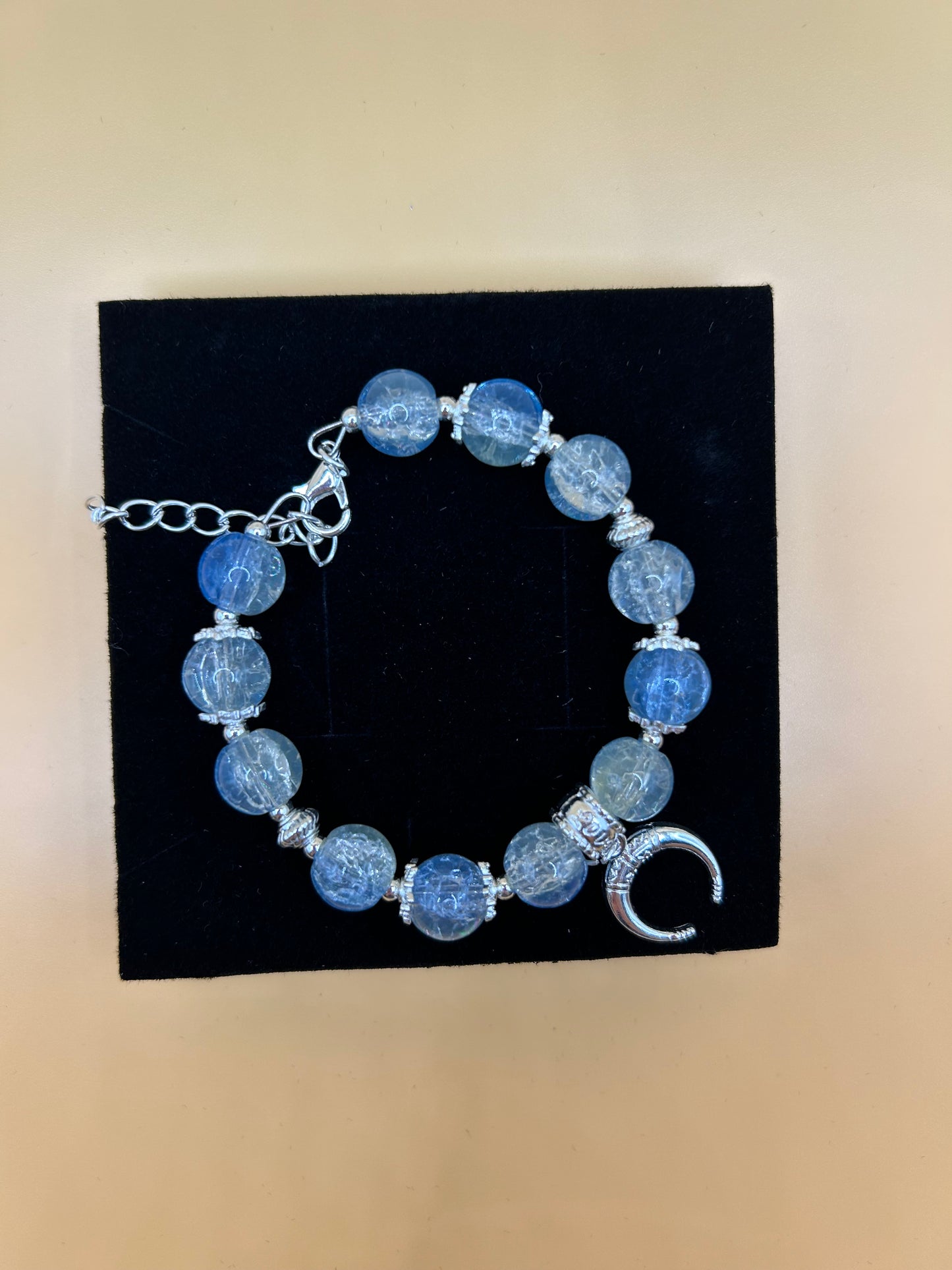 Halfmoon Healing Crystal Bracelet, Natural Gemstone Bracelet, Birthday Gift, Bracelets for Women