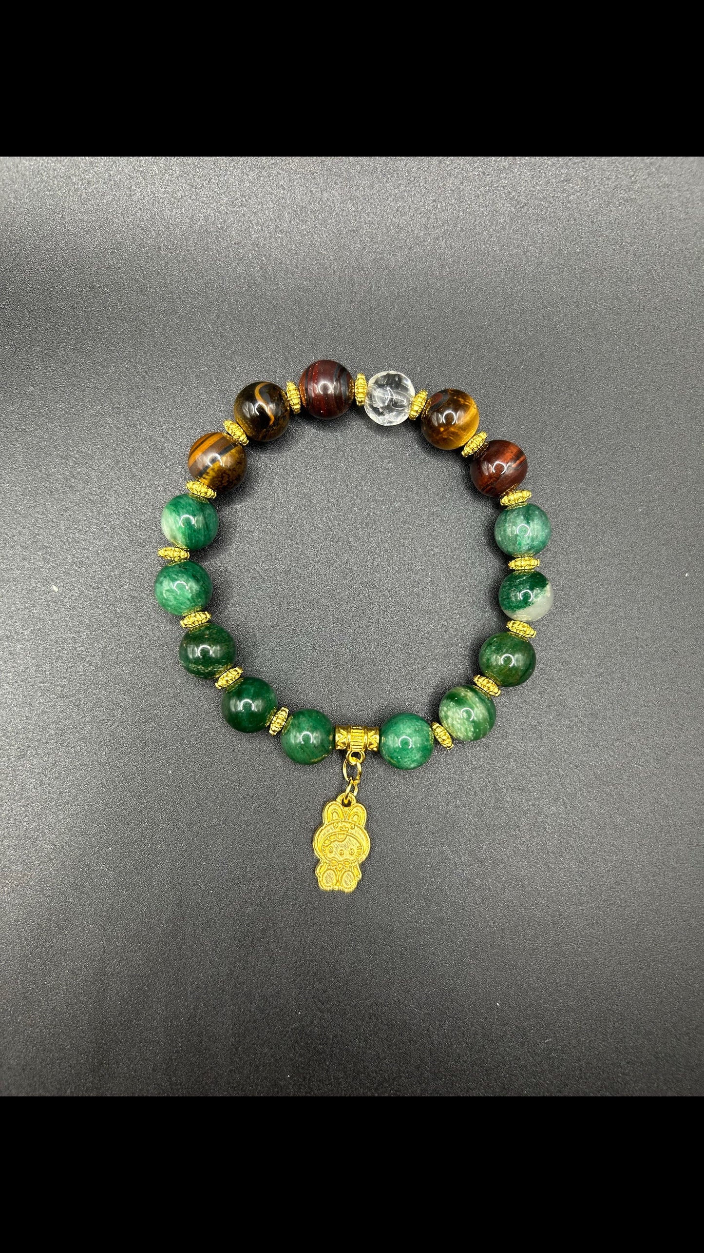 Crown Healing Crystal Bracelet, Natural Gemstone Bracelet, Birthday Gift, Bracelets for Women