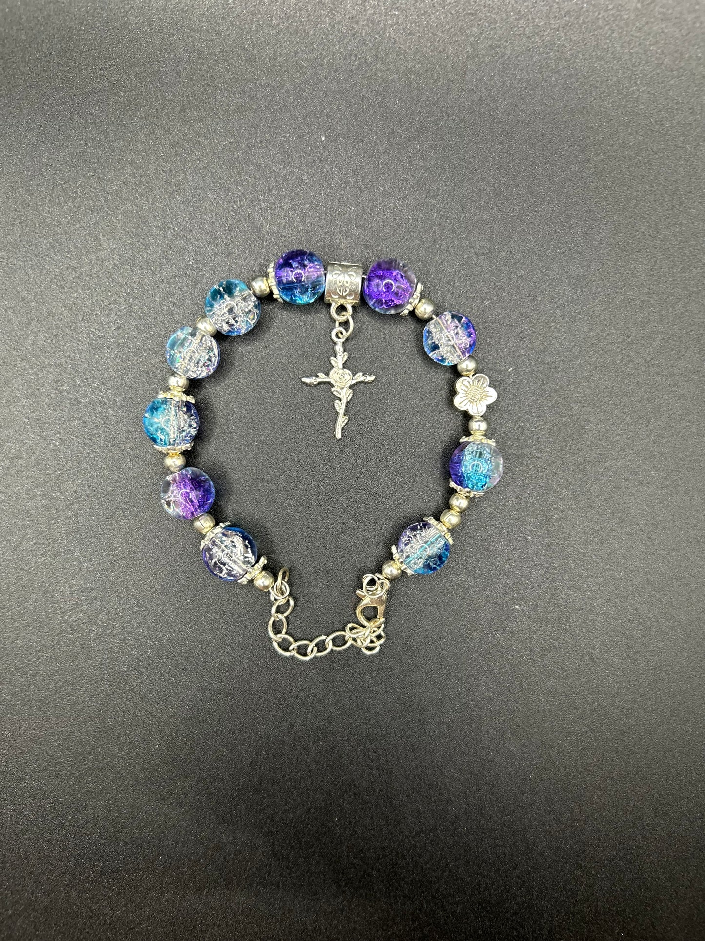 Crown Healing Crystal Bracelet, Natural Gemstone Bracelet, Birthday Gift, Bracelets for Women